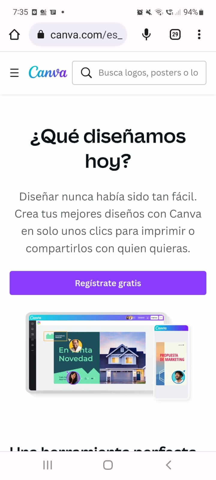 Hacer cuenta de canva